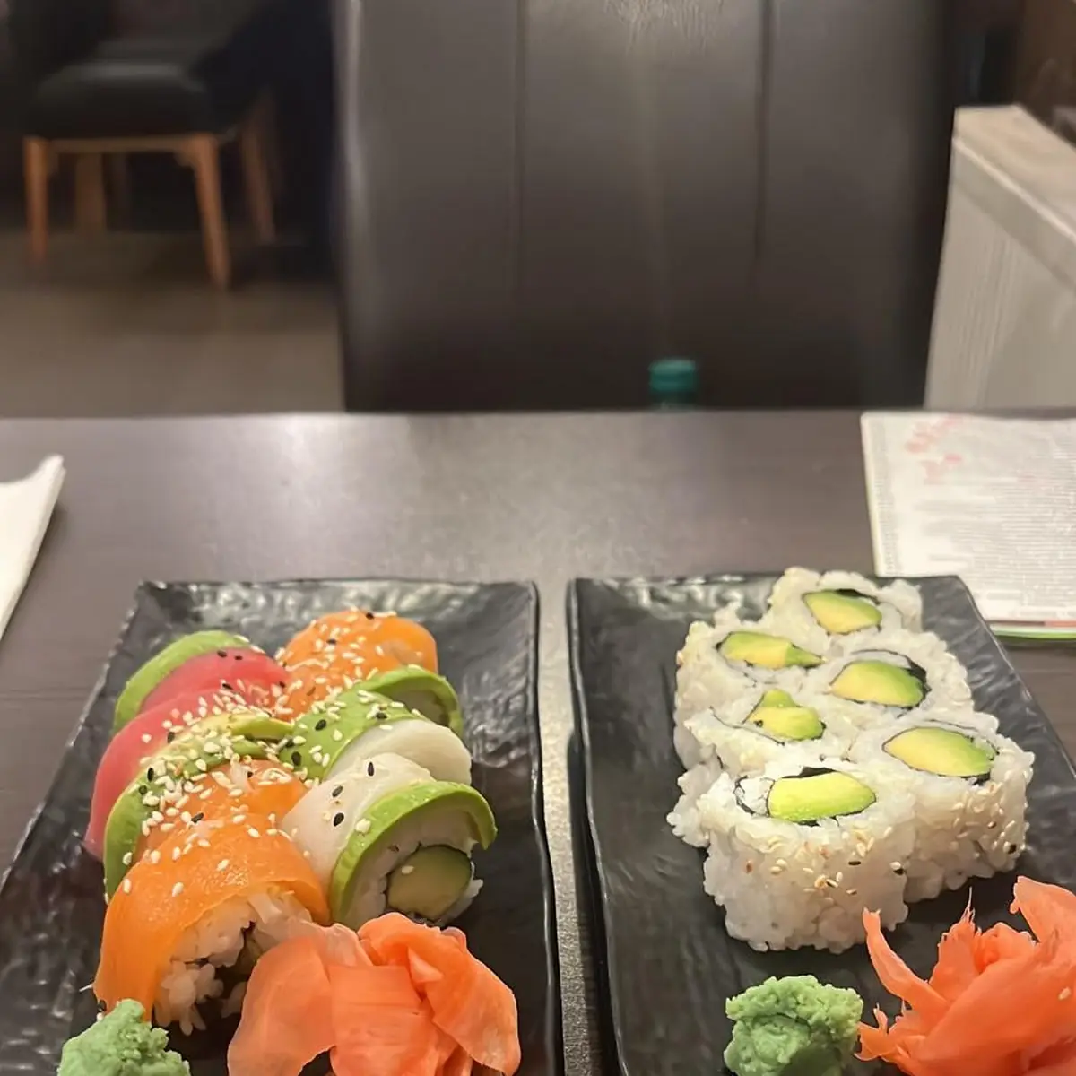Rainbow Roll and Avocado Maki