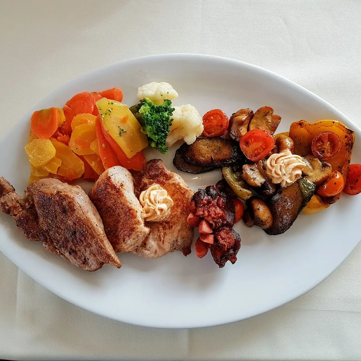 Grillteller Mit Gemüse