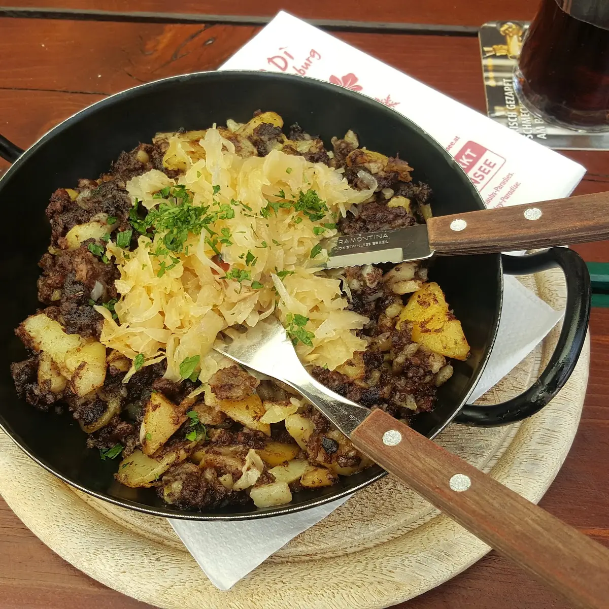 Blunzengröstel Mit Sauerkraut