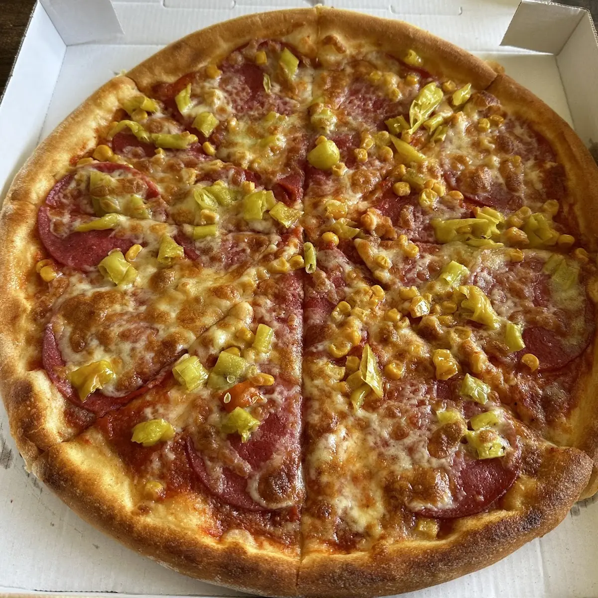 Salami-mais-scharfe Peperoni