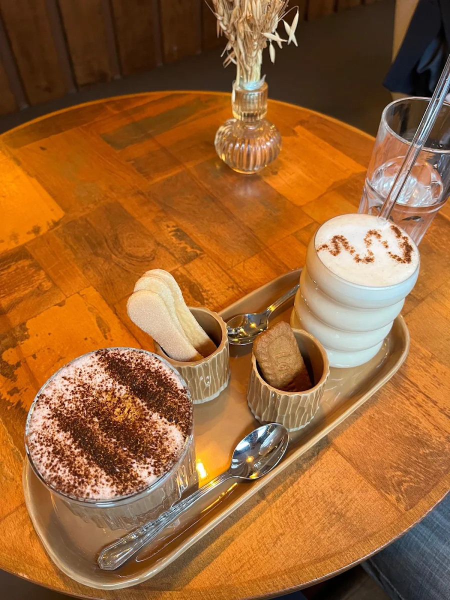 Left Tiramisu Latte and Right London Fog Thyme