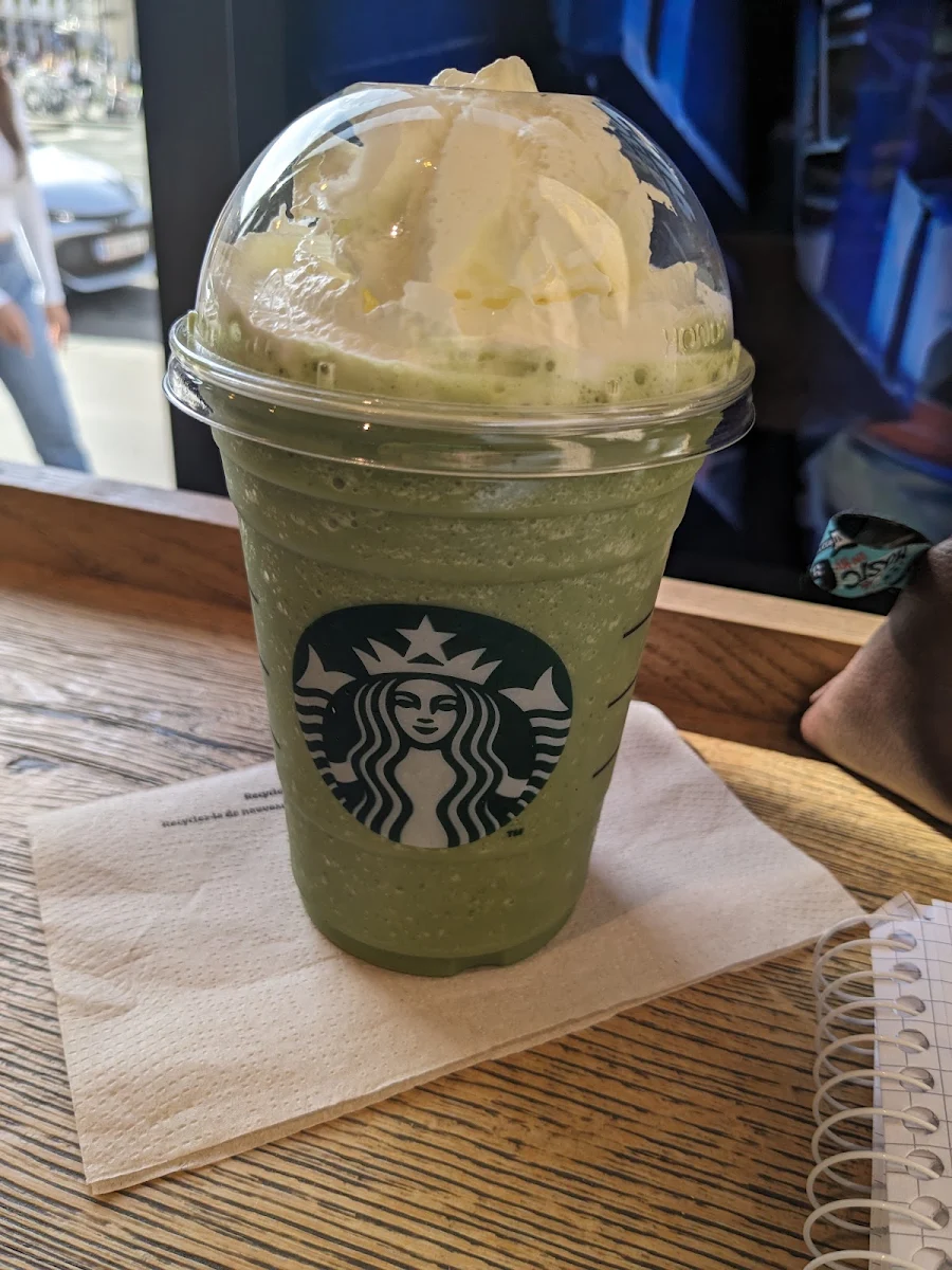 Matcha Frappucino with Cream