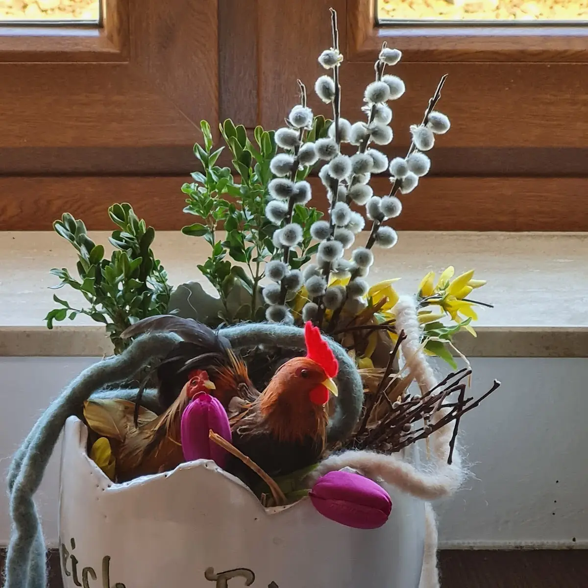 Huhn Mit Palmkätzchen