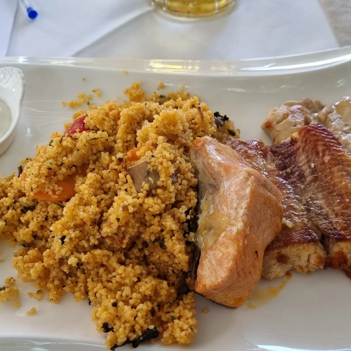 Fischplatte Mit Couscous