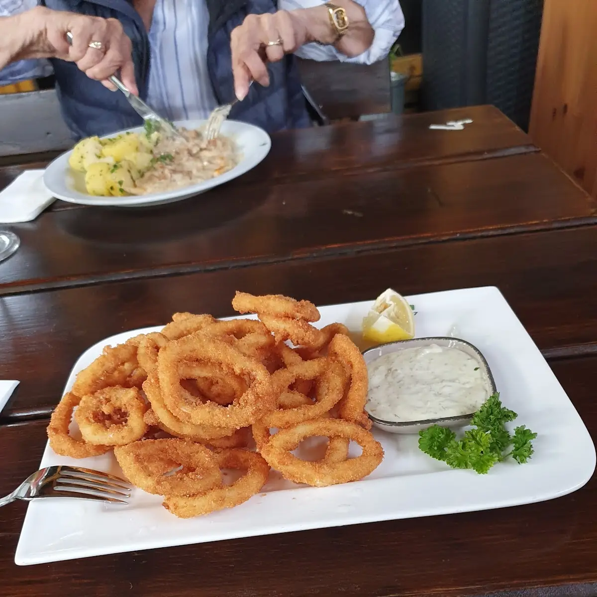 Gebackener Tintenfisch