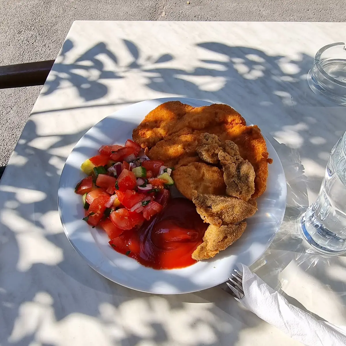 Schnitzel Mit Salat