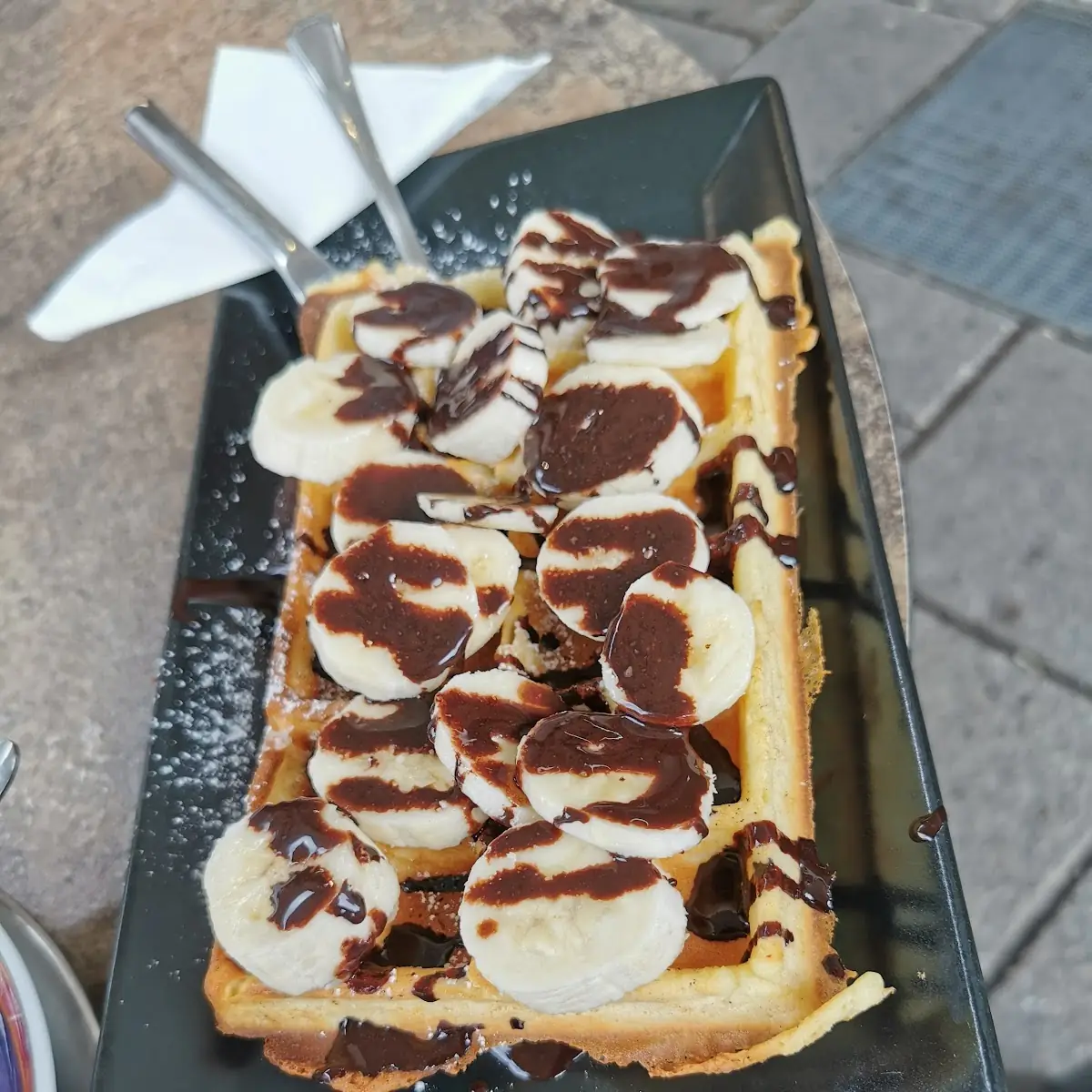 Waffel Mit Nutella & Banane