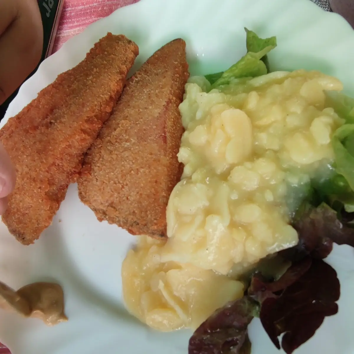 Gebackener Leberkäse Mit Kartoffelsalat