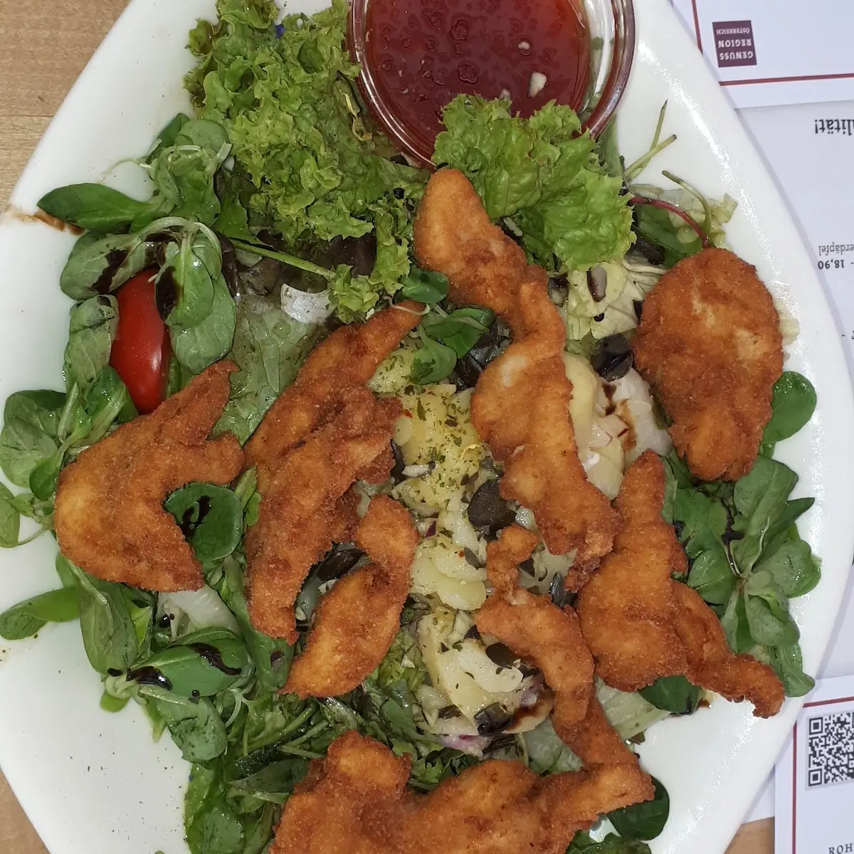 Salat Mit Hühnerstreifen