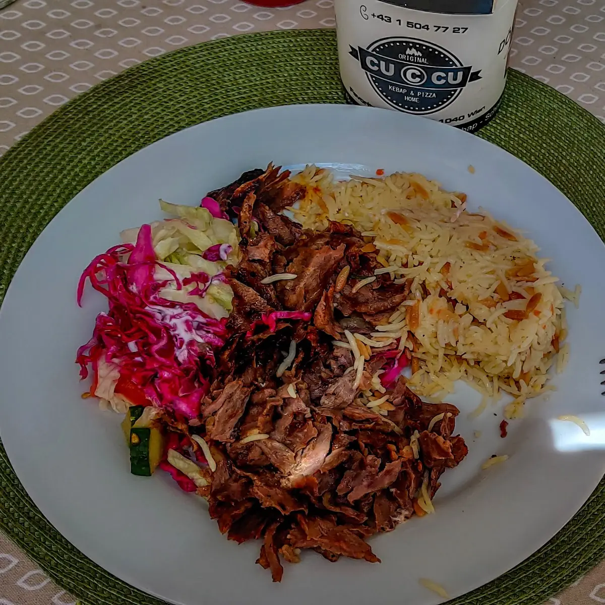 Döner Box Mit Kalb Reis Und Salat