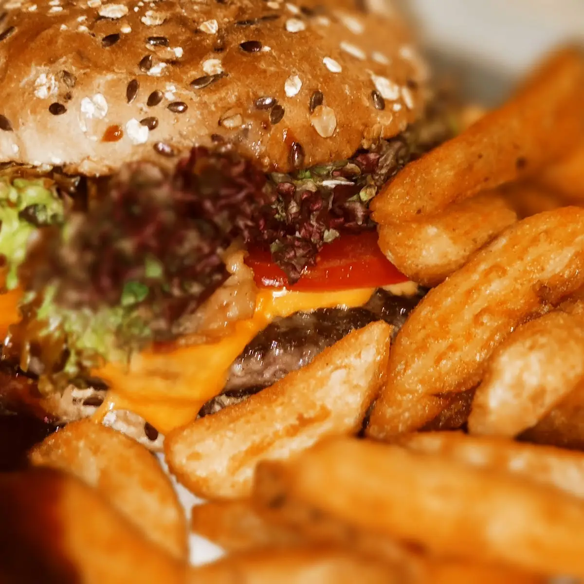 Cheesburger Mit Wedges