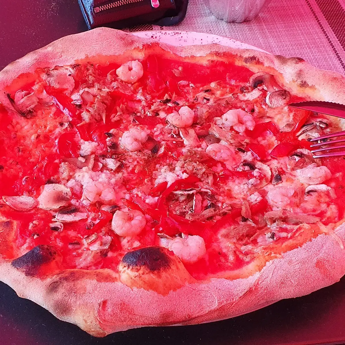 Pizza With Schinken Und Salamie