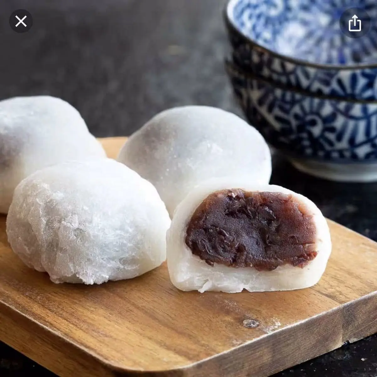 Mochi - Reiskuchen Mit Rotbohnen Pasten