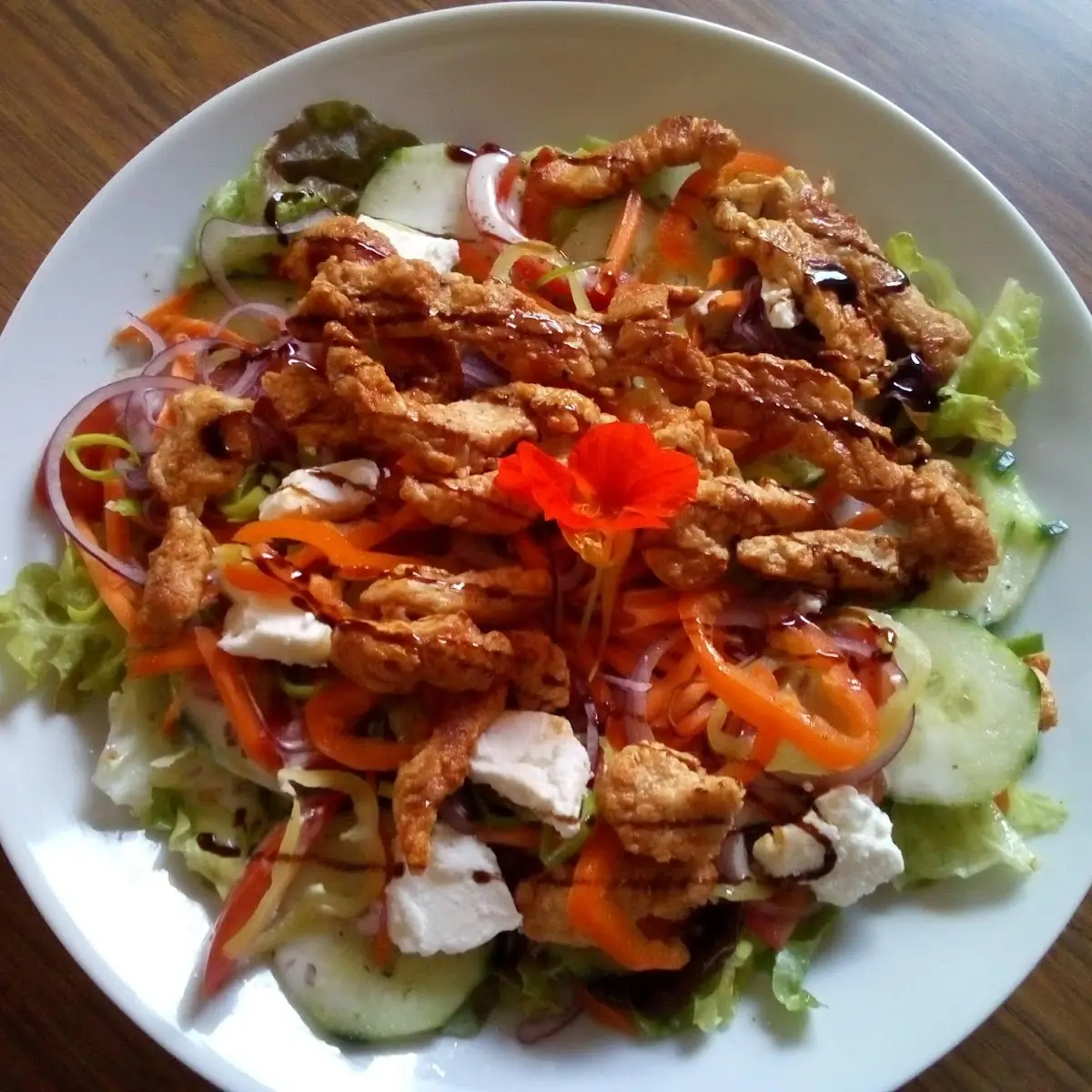 Putenstreifen Salat