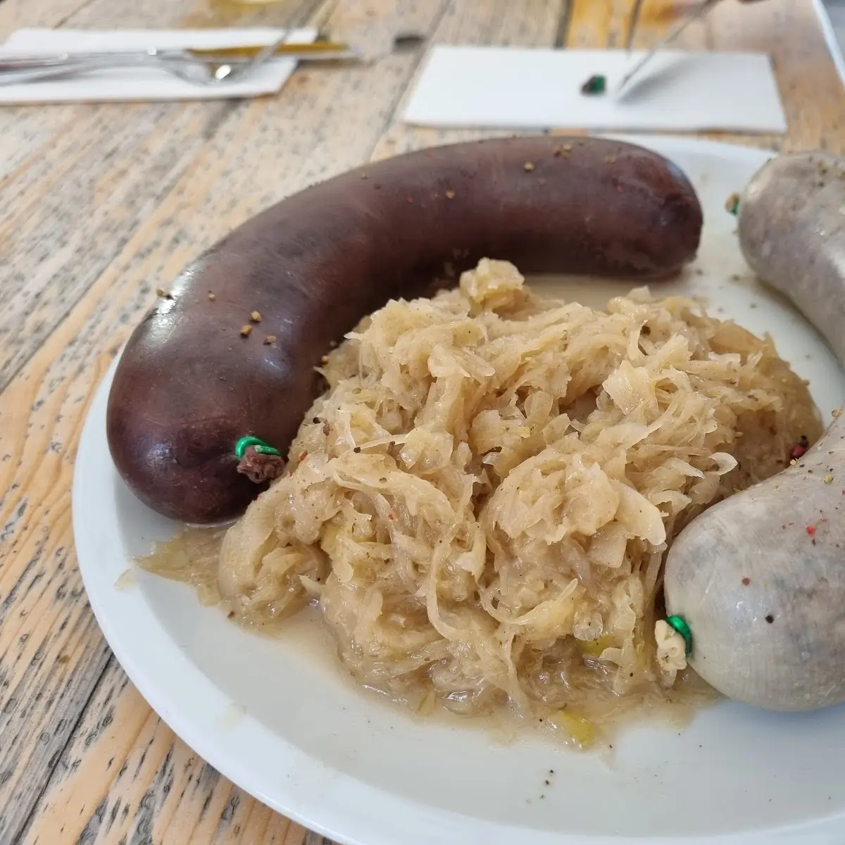Blood & Liver Sausage With Sauer Kraut