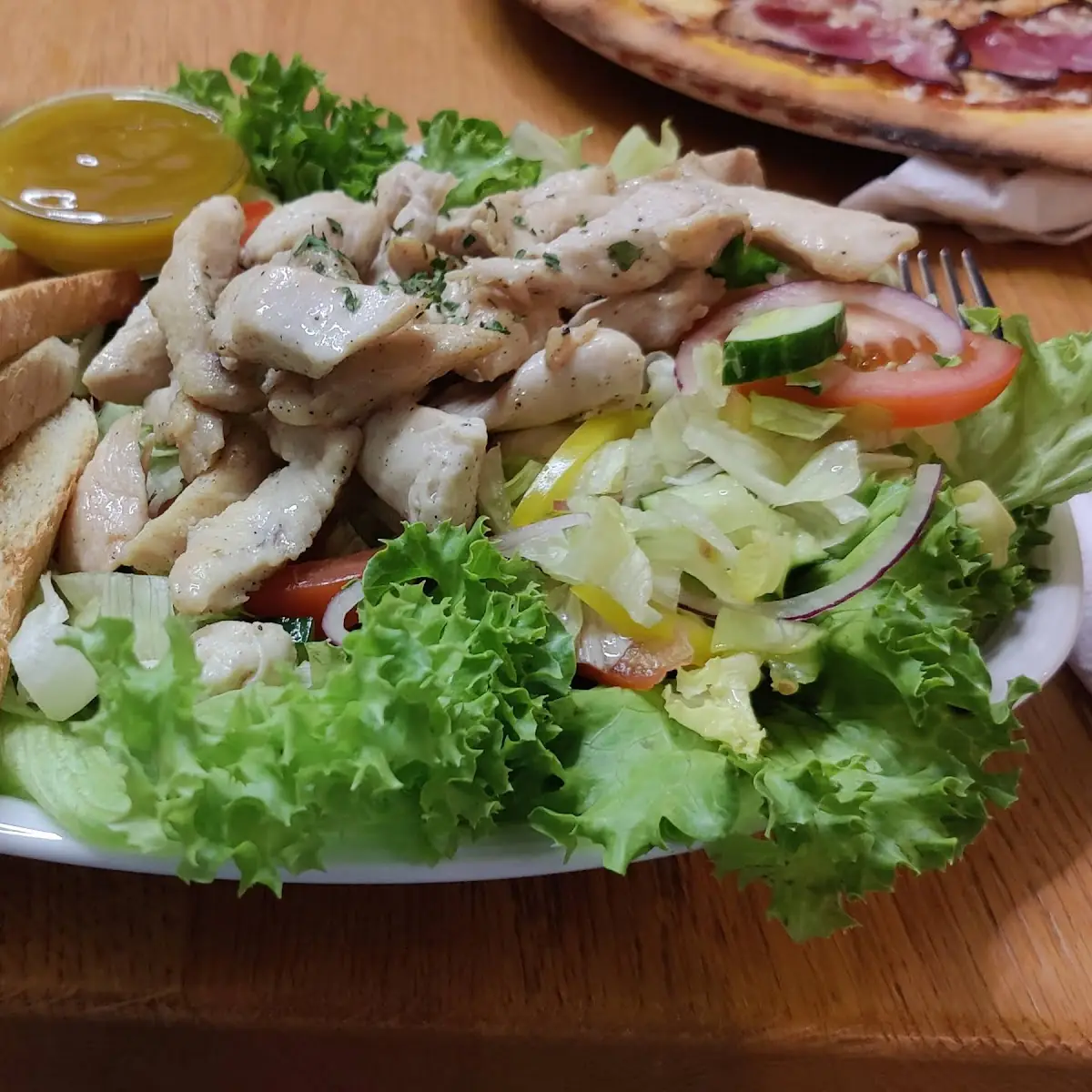 Salat Mit Hühnerstreifen