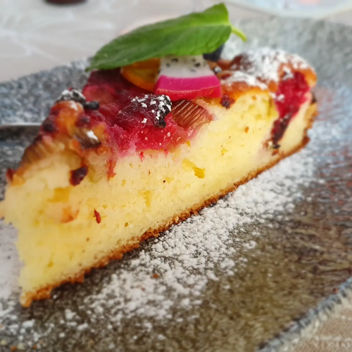 Himbeer Rhabarber Kuchen