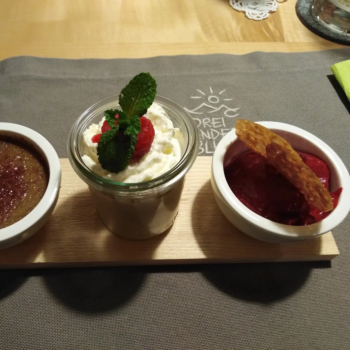 Vanillecreme Kürbiscreme Erdnusscreme