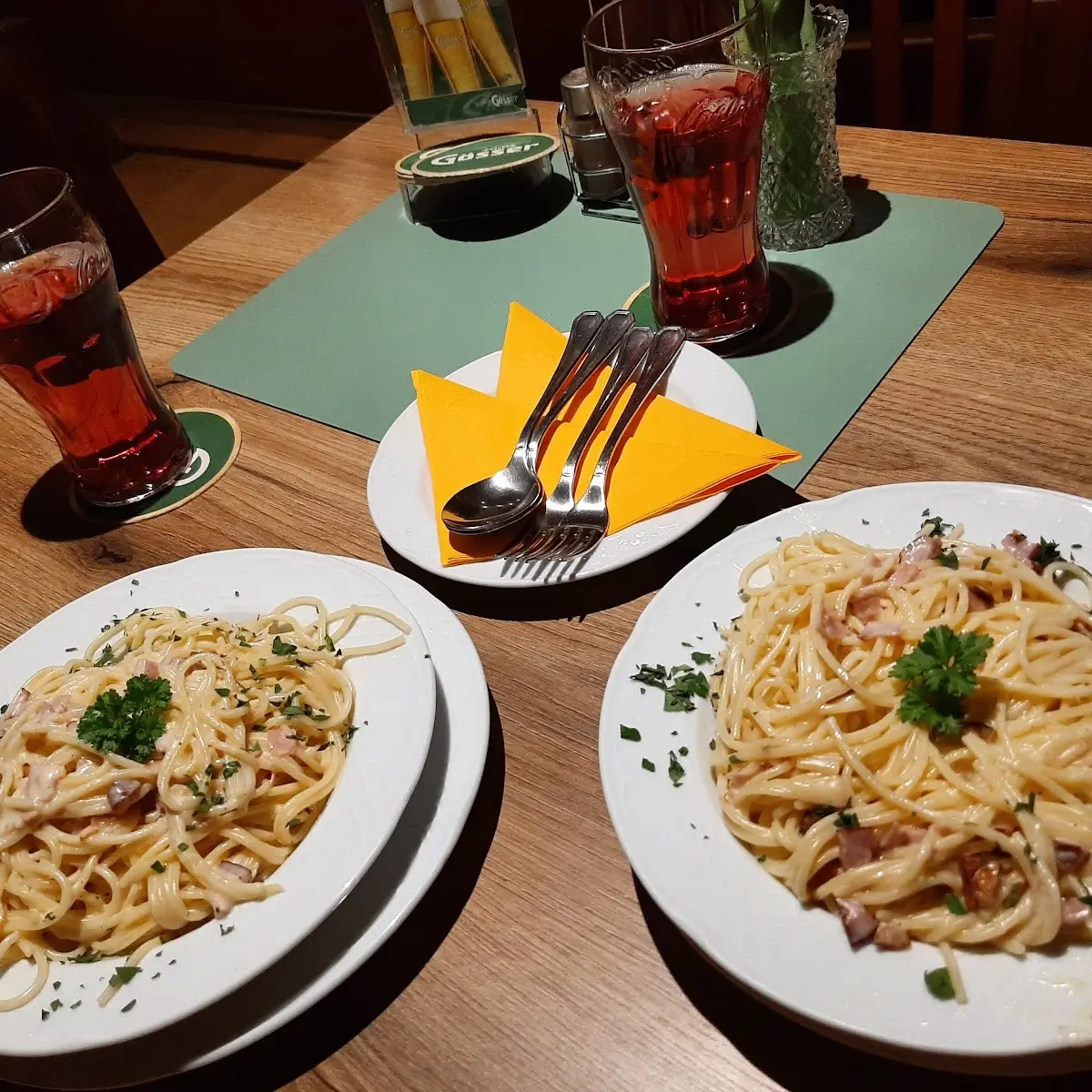 Spagetti Carbonara Mit, Pizzeria-Ristorante Danijele