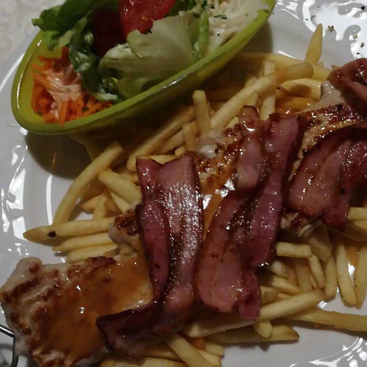 Tiroler Spieß Mit Pommes Frites