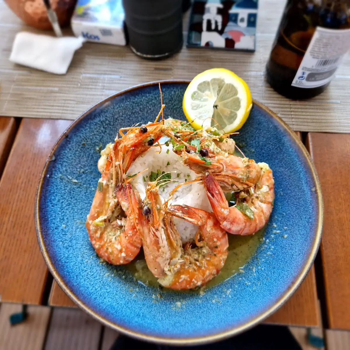 Shrimps with Rice in Sauce