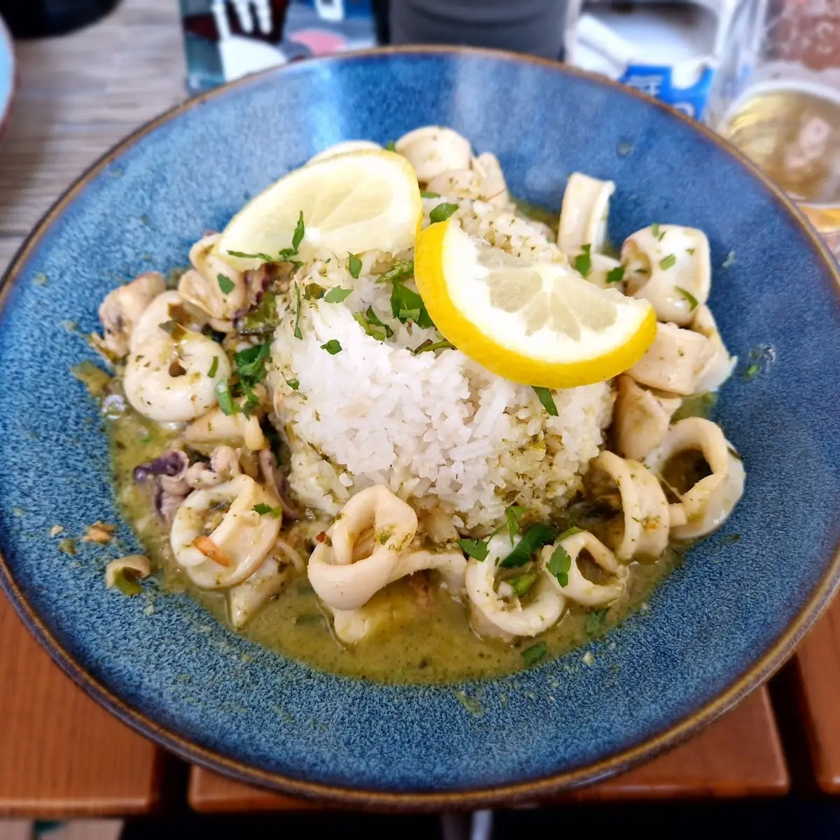 Squid with Rice in Sauce