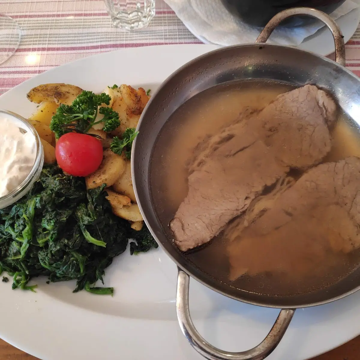 Tafelspitz Rösti Und Spinat