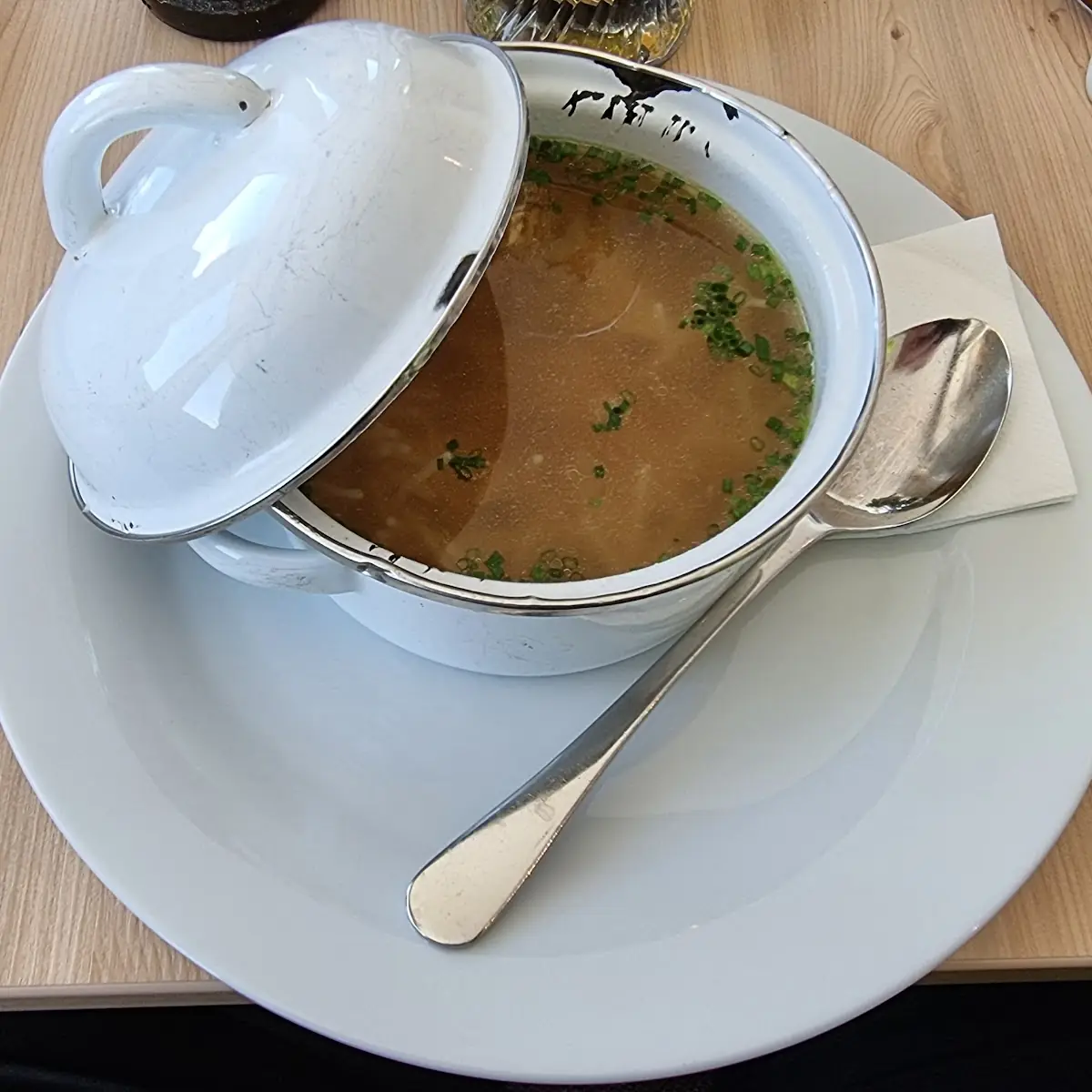 Ramsauer Beef Meat Soup with Bread