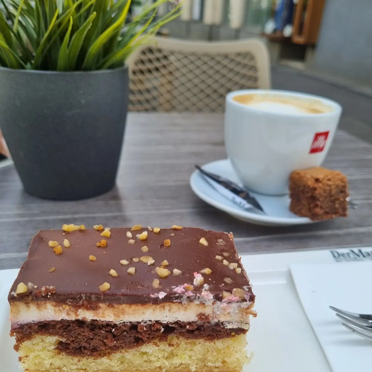 Schokoschaumschnitte Und Apuccino Mit Soya Milch