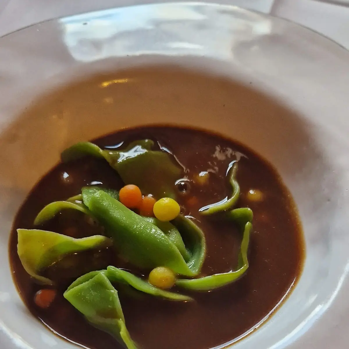 Krebsenravioli-suppe