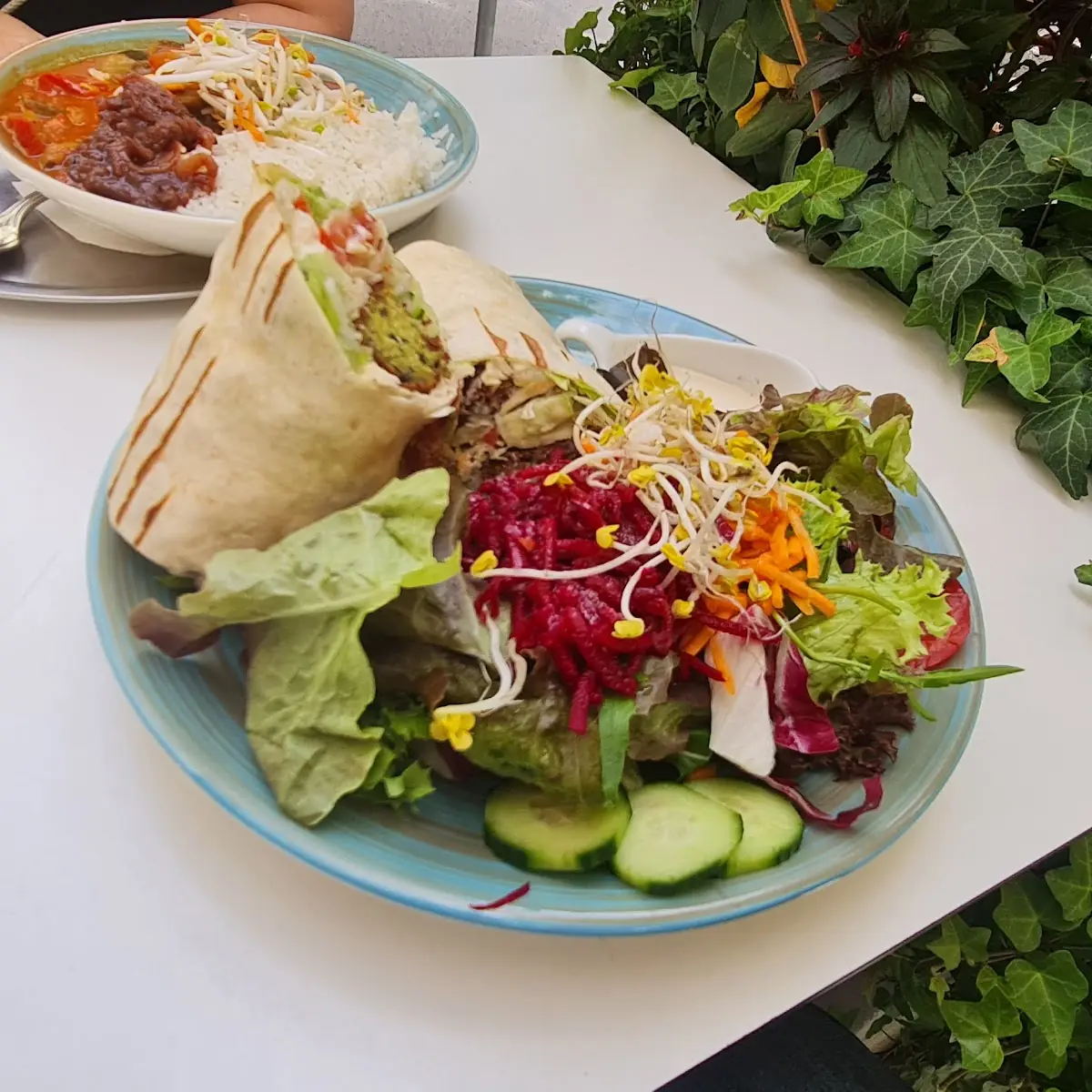 Hausgemachter Falafel-wrap
