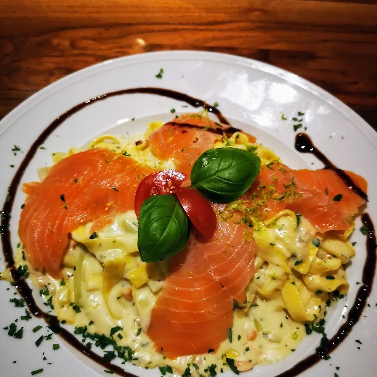 Bandnudeln Mit Lachs
