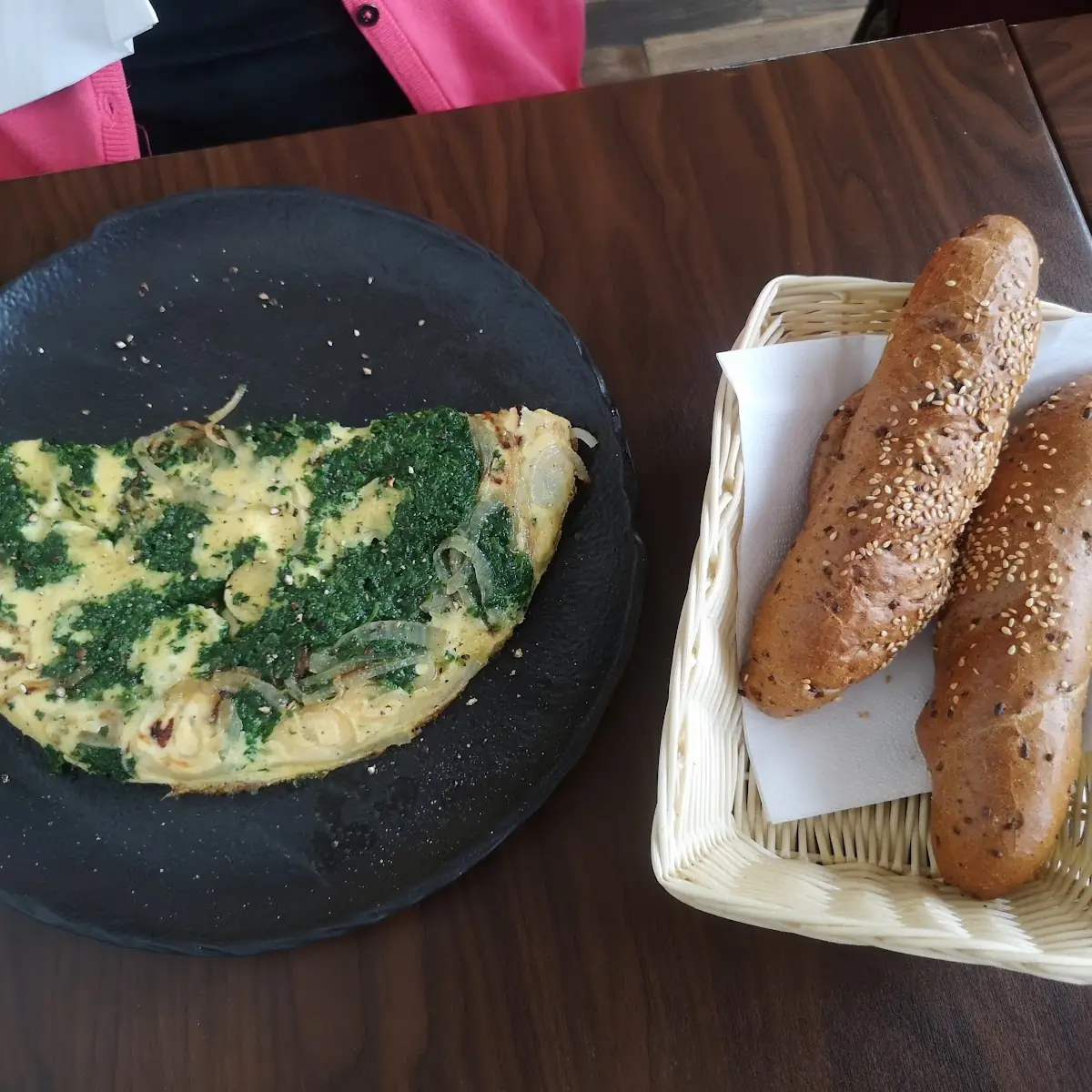 Schafskäse-spinat-omelette