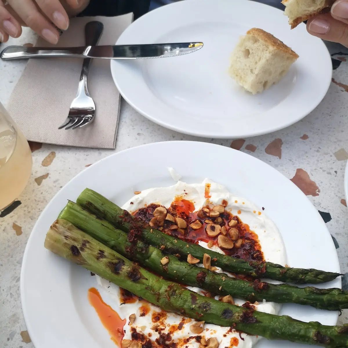 Labneh with Asparagus