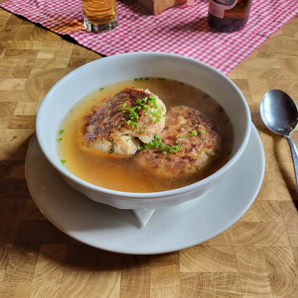 Spinat Kaspress Knödelsuppe