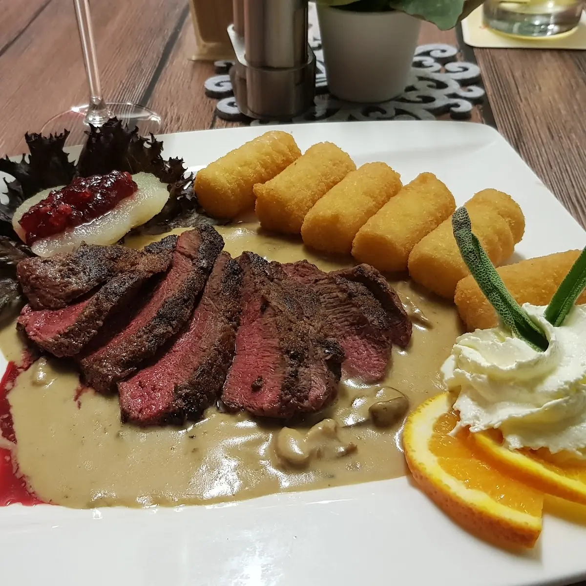 Hirschsteak