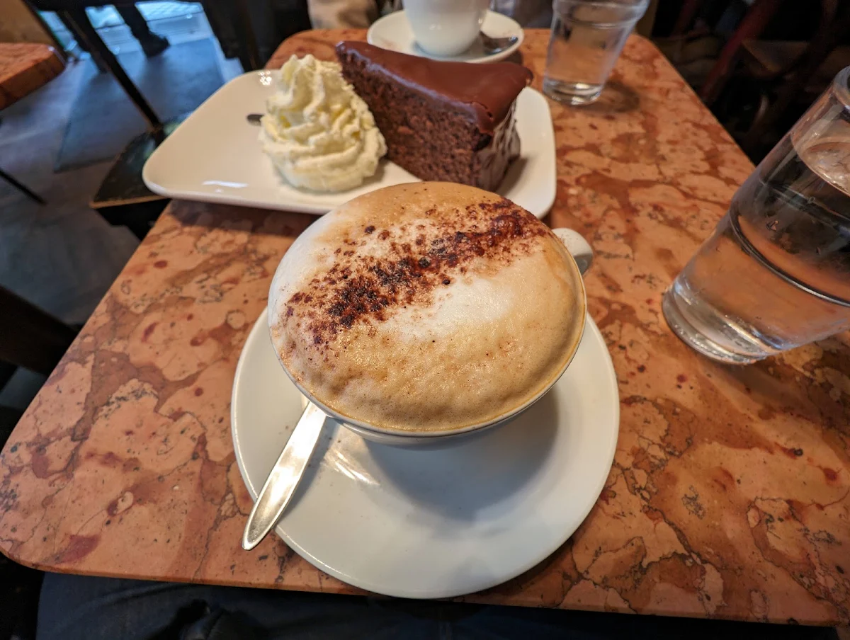 Sachertorte With Cappuccino