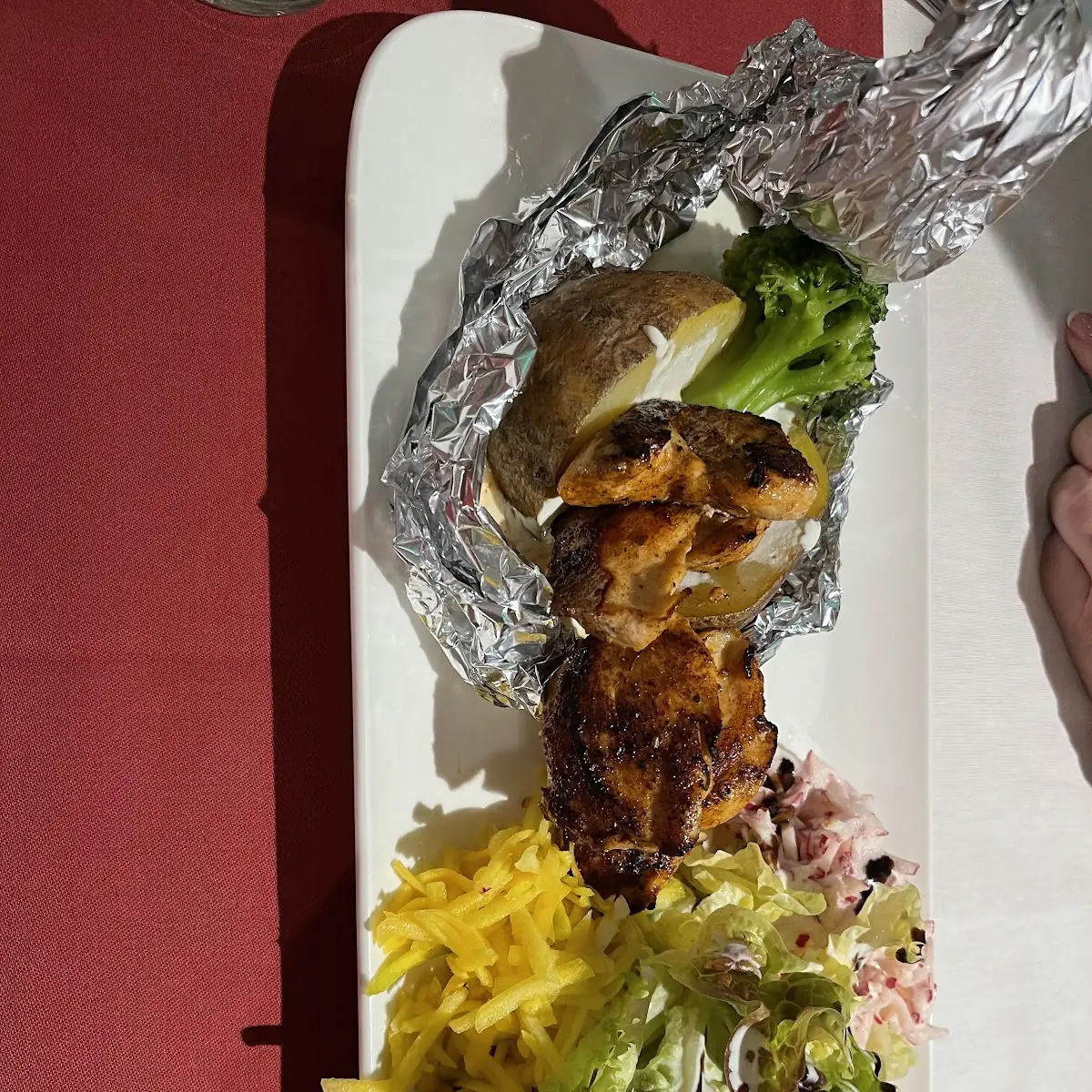 Ofen Kartoffel Mit Hühnchen