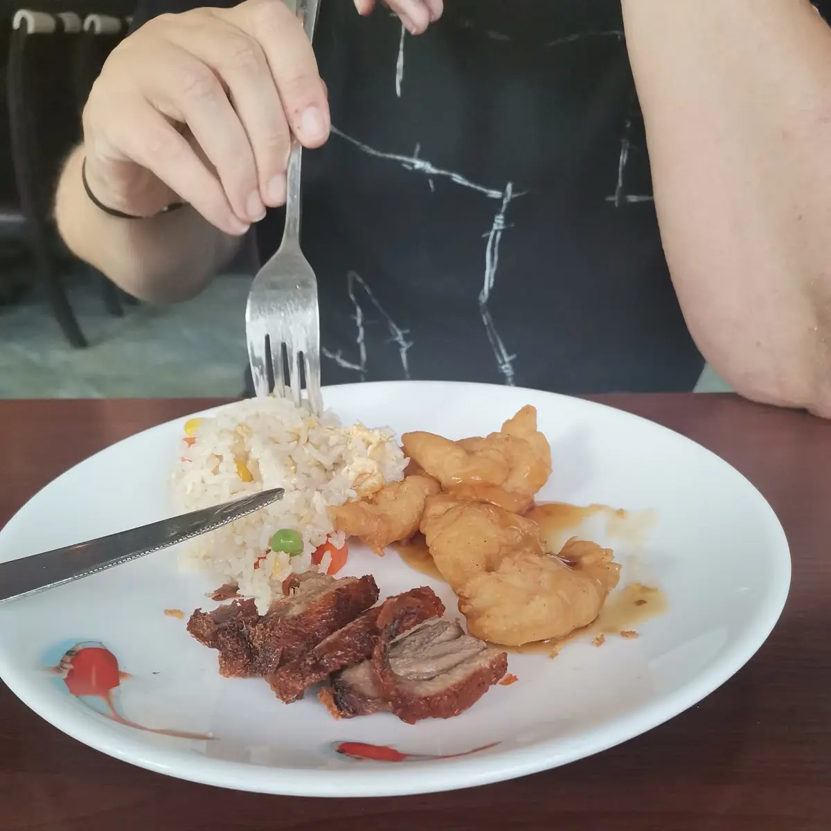 Knuspergarnelen Frühlingsrolle Ente