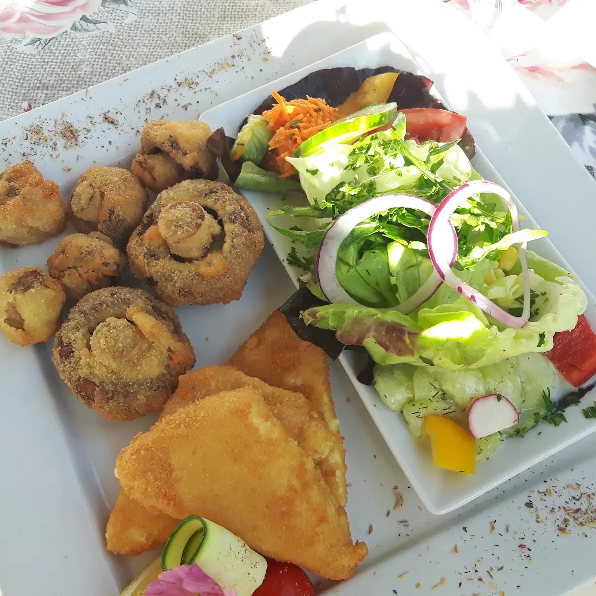 Duett Von Gebackene Champignons & Käse
