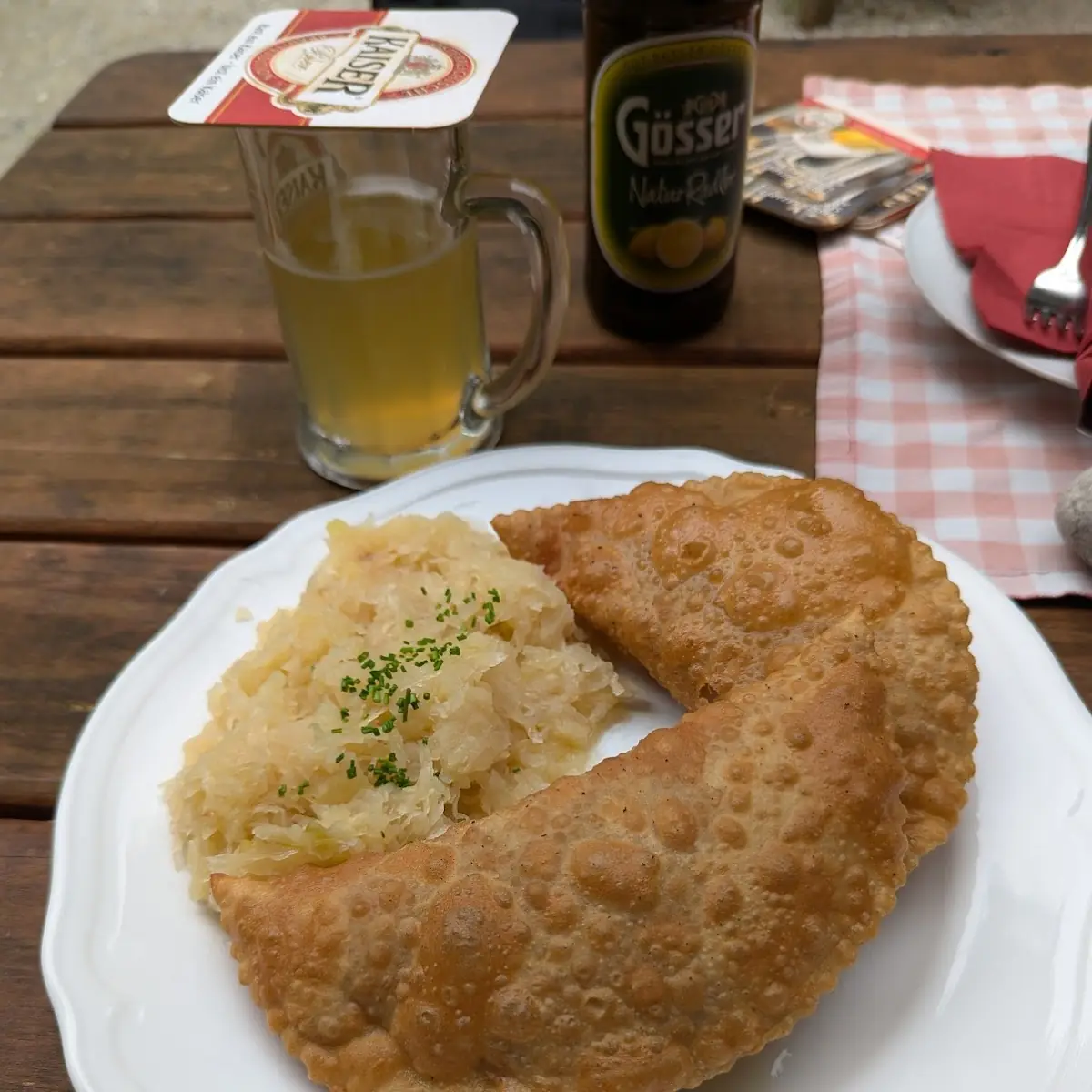 Fleischkrapfen Mit Sauerkraut