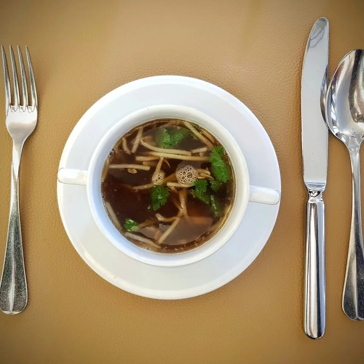 Gemüse Bouillon Mit Koriander