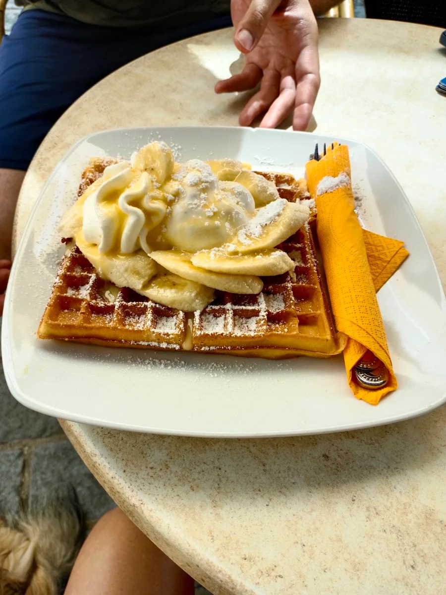 Waffeln Mit Vanilleeis