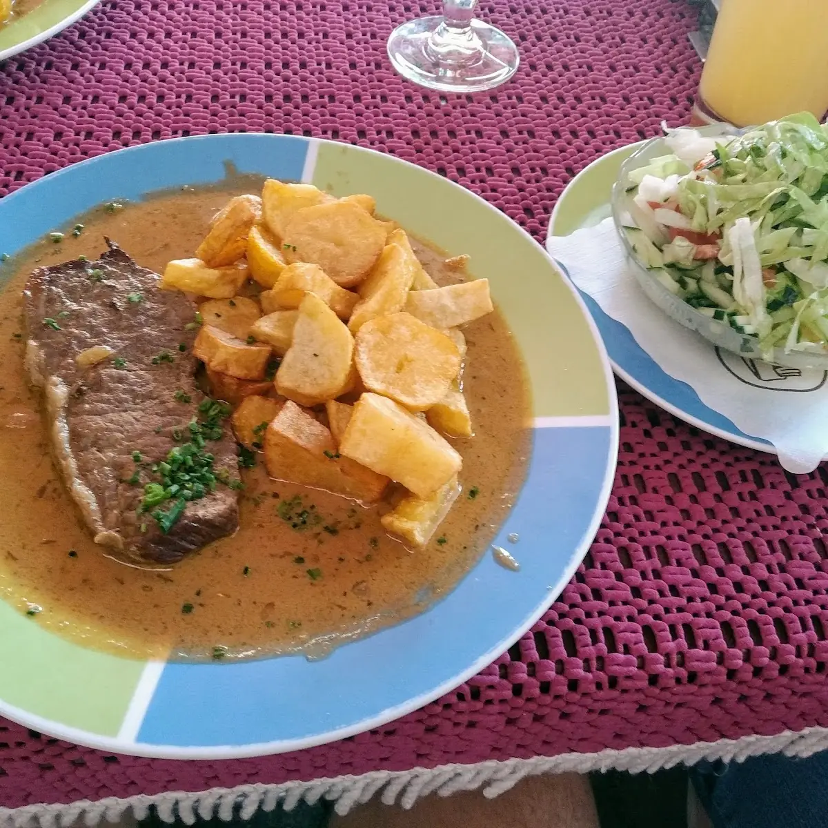 Zwiebelrostbraten Mit Bratkartoffeln
