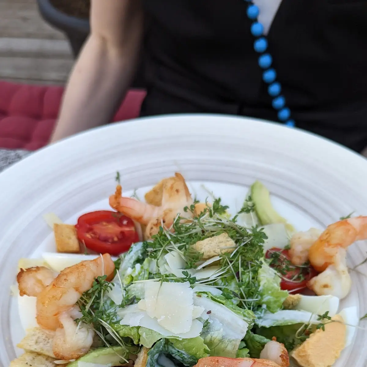 Ceasar Salad Mit Garnelen