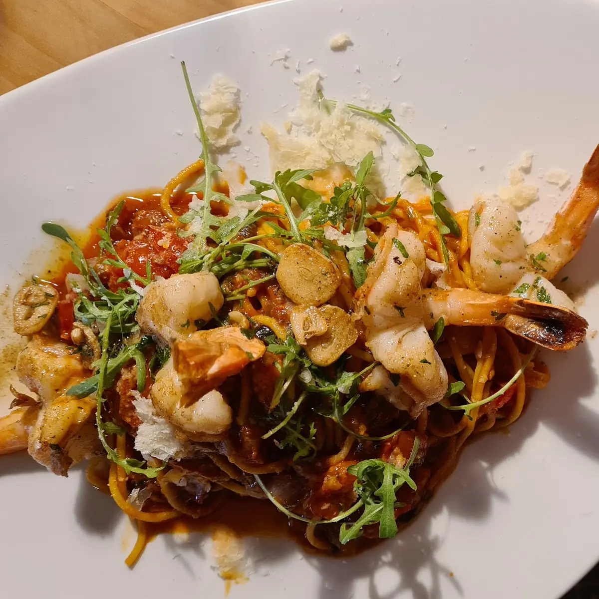 Scampi Auf Salat