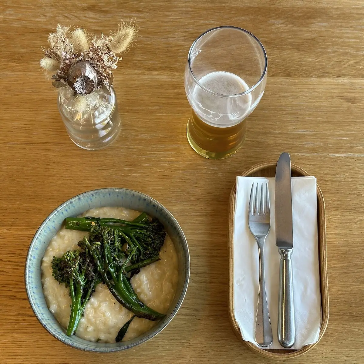 Wildbroccoli Auf Risotto
