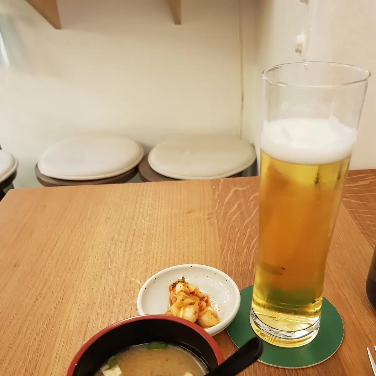 Miso Soup with Kimchi Beer