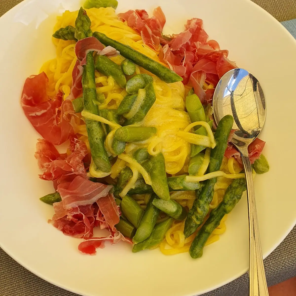 Tagliolini Mit Spargelragout Und Prosciutto, Wagners Wirtshaus