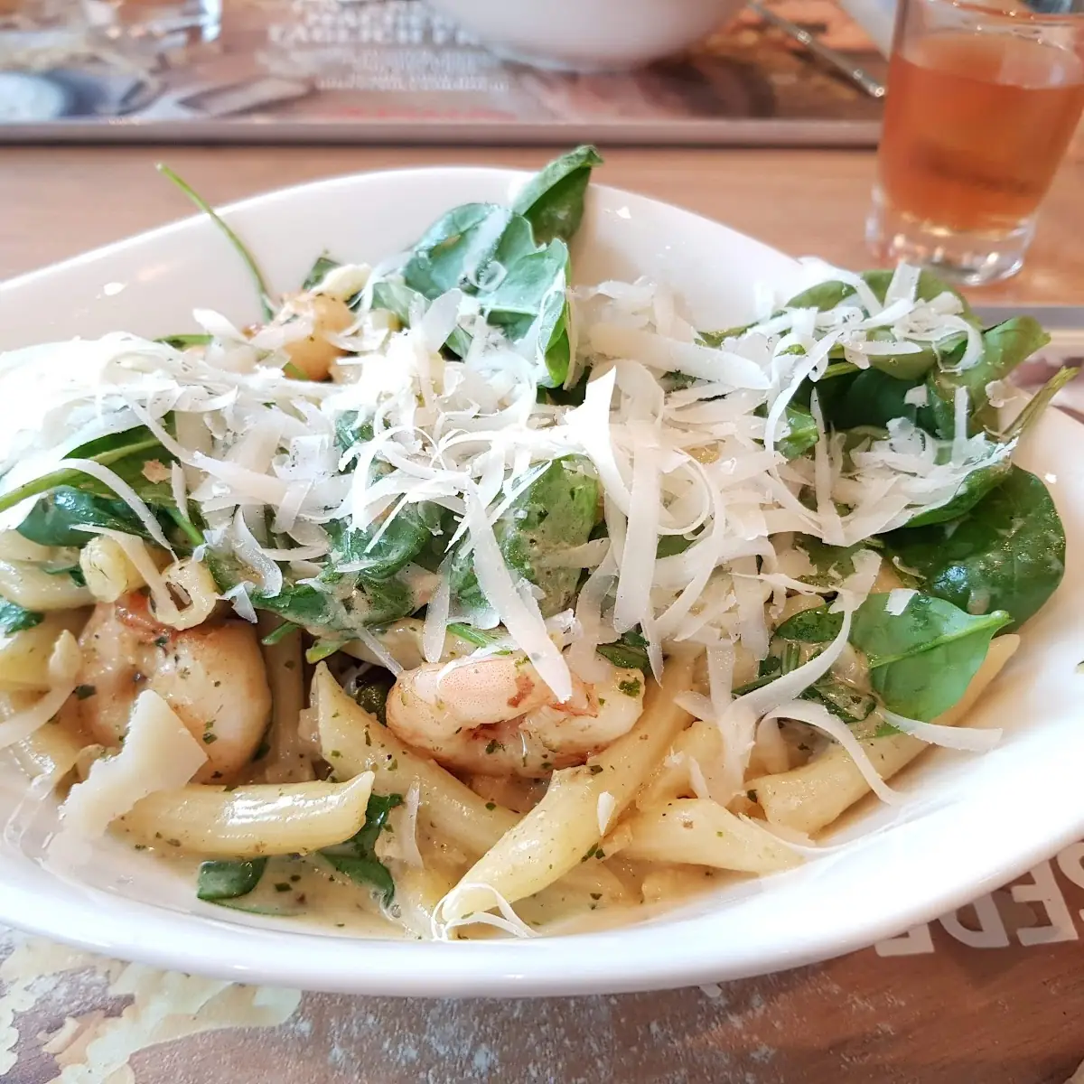 Pasta Gamberetti E Spinaci